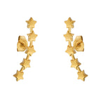 Gold-Plated Star Crawler Earrings image 0