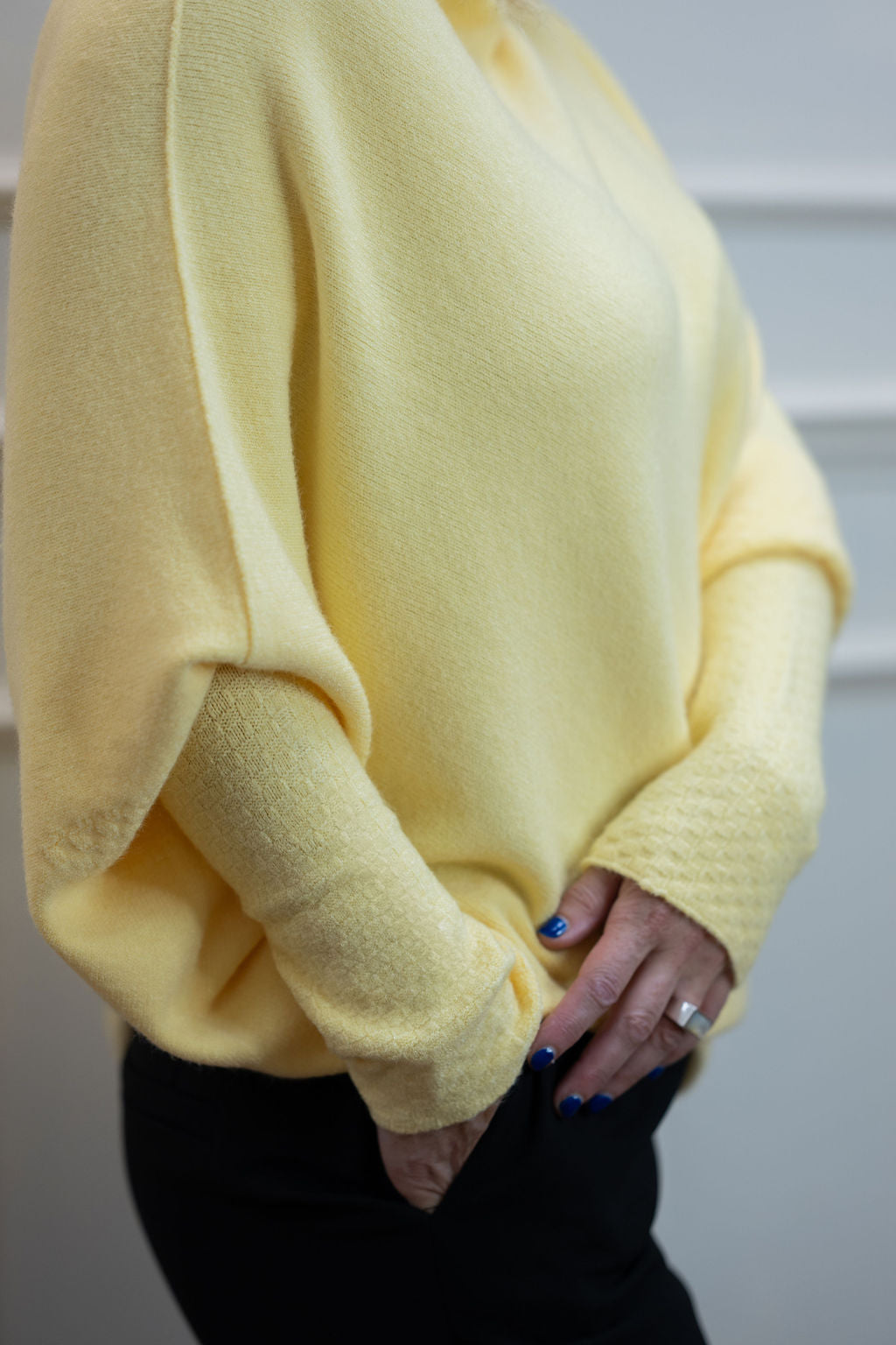 Asymmetric Knit, Lemon