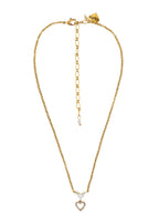 Amazonite Crystal Heart Chain Necklace image 0