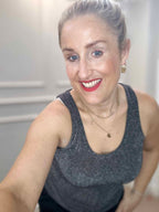 Faye Lurex Vest Top, Steel Grey colour image 1