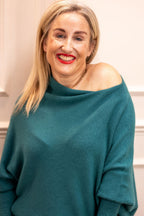 Asymmetric Knit, Teal