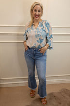 Keira Crop Jean, Mid-Blue