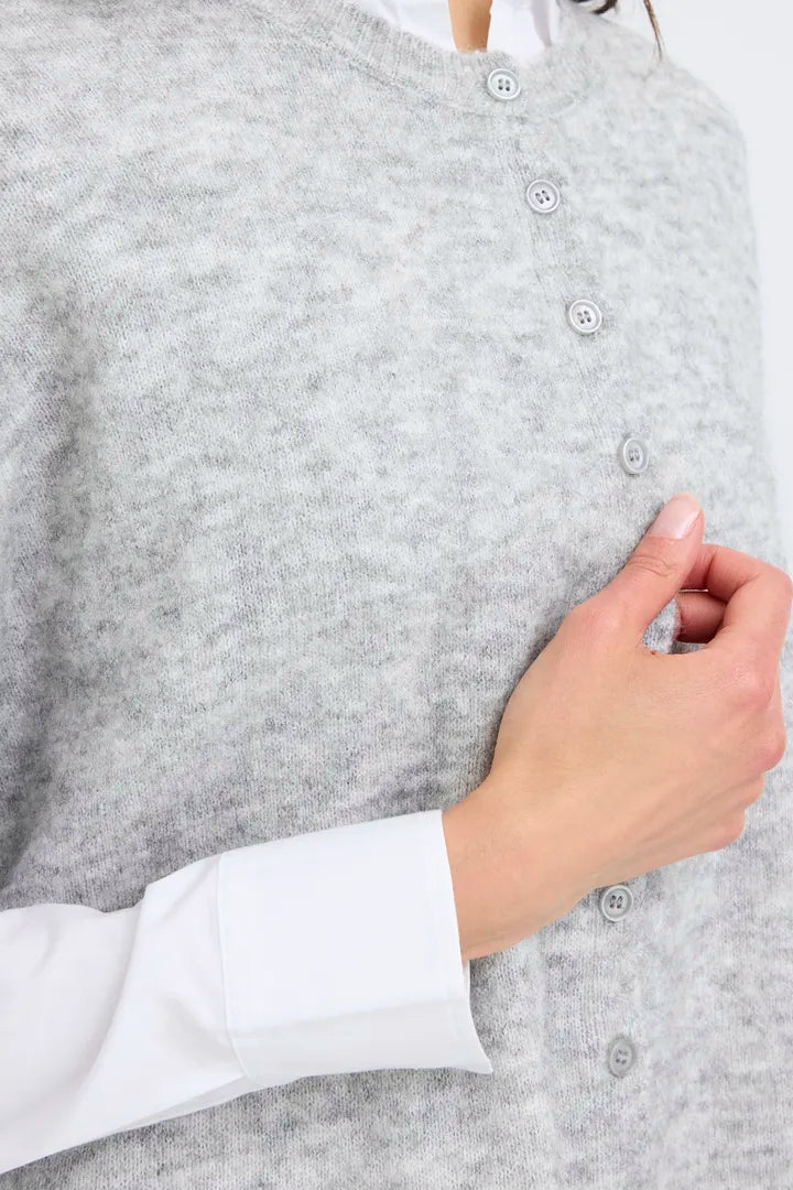 Sanny Cardigan,Light Grey Melange image 3
