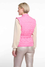 Doria Quilted Bodywarmer with Belt, Bright Pink image 1