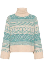 Micha Rollneck Pullover, Aqua Haze Melange image 3