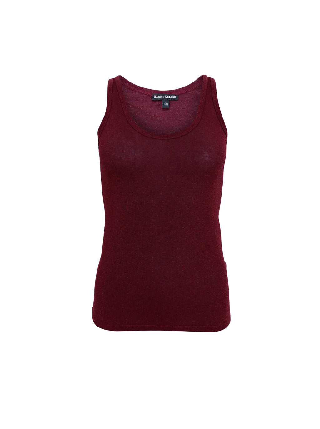 Faye Lurex Vest Top, Plum colour image 0