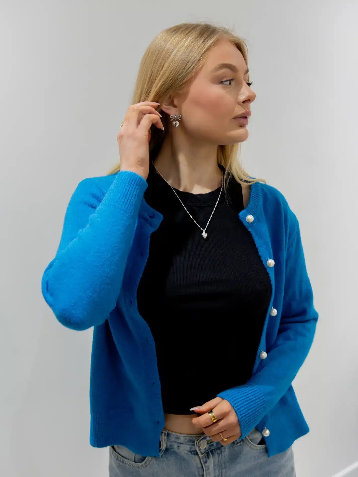 Macey Cardigan, Sky Blue image 2