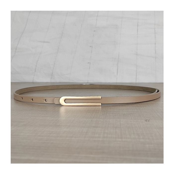Celine Slim Belt, Taupe Leather image 0