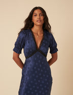 Angela Midi Dress, Midnight Blue image 2