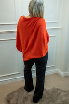 Asymmetric Knit, Orange