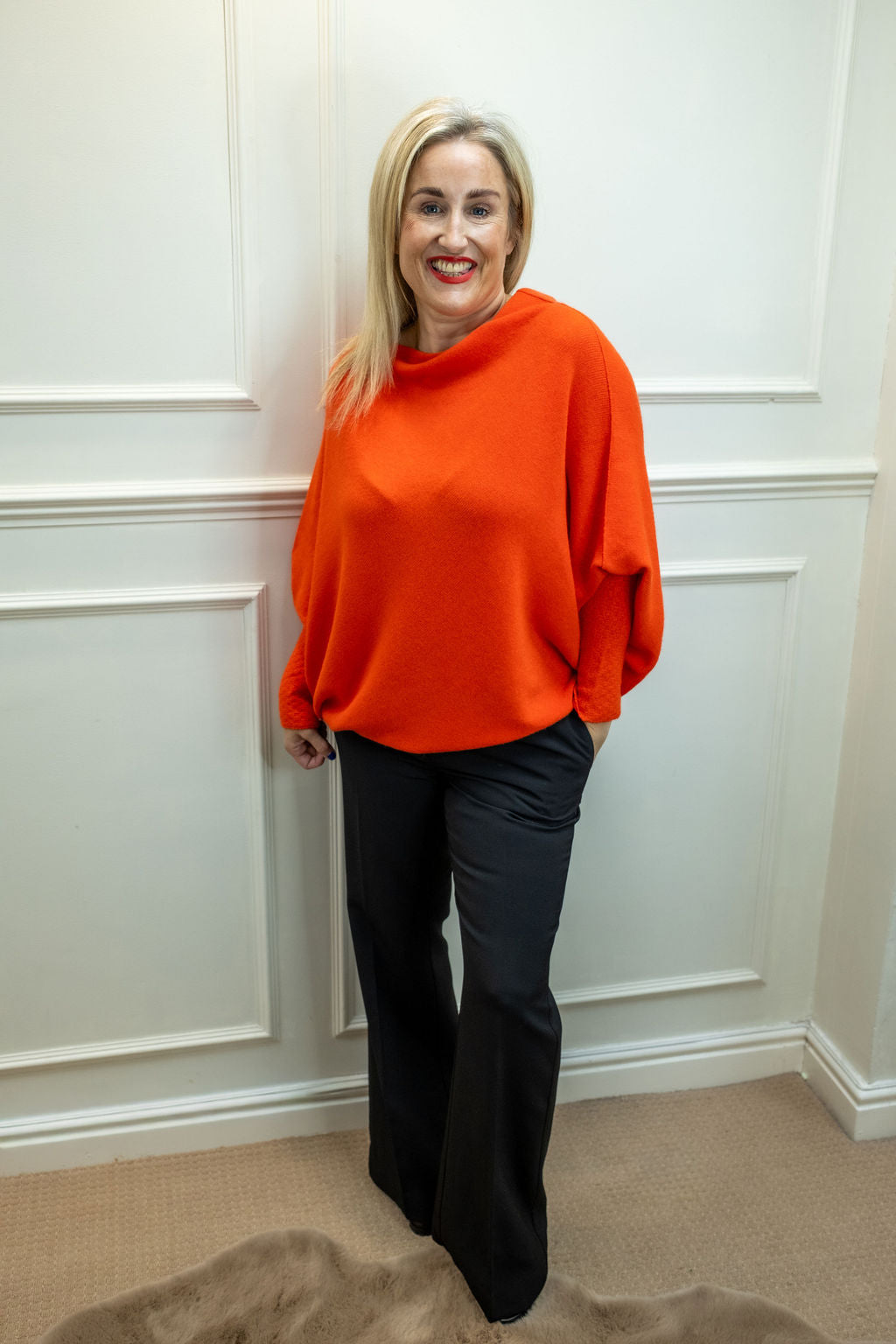 Asymmetric Knit, Orange