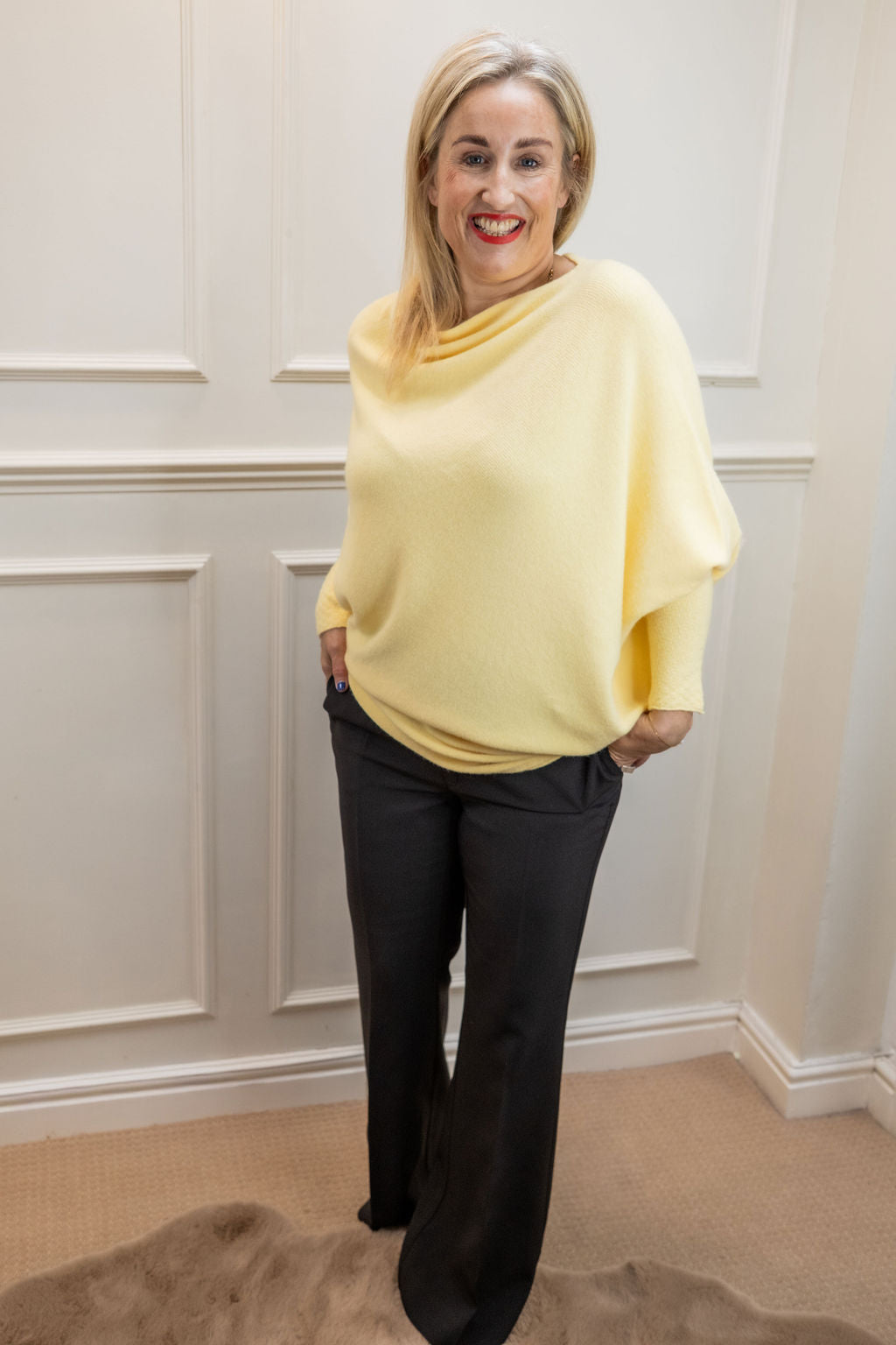 Asymmetric Knit, Lemon