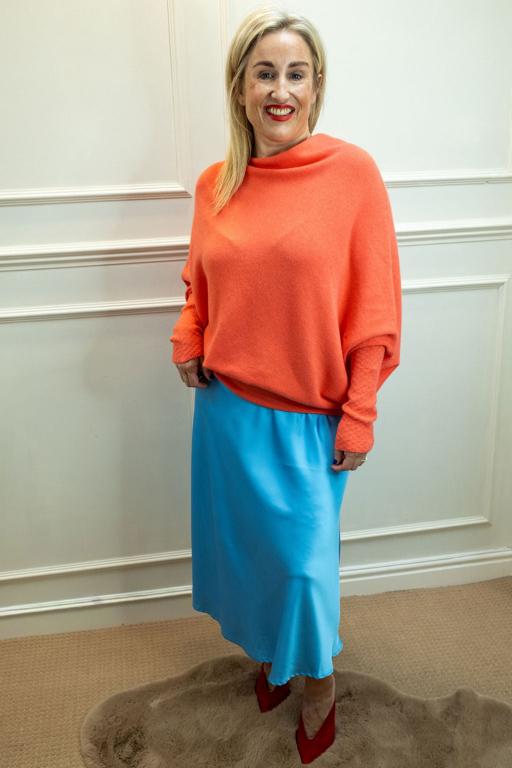 Asymmetric Knit, Peach