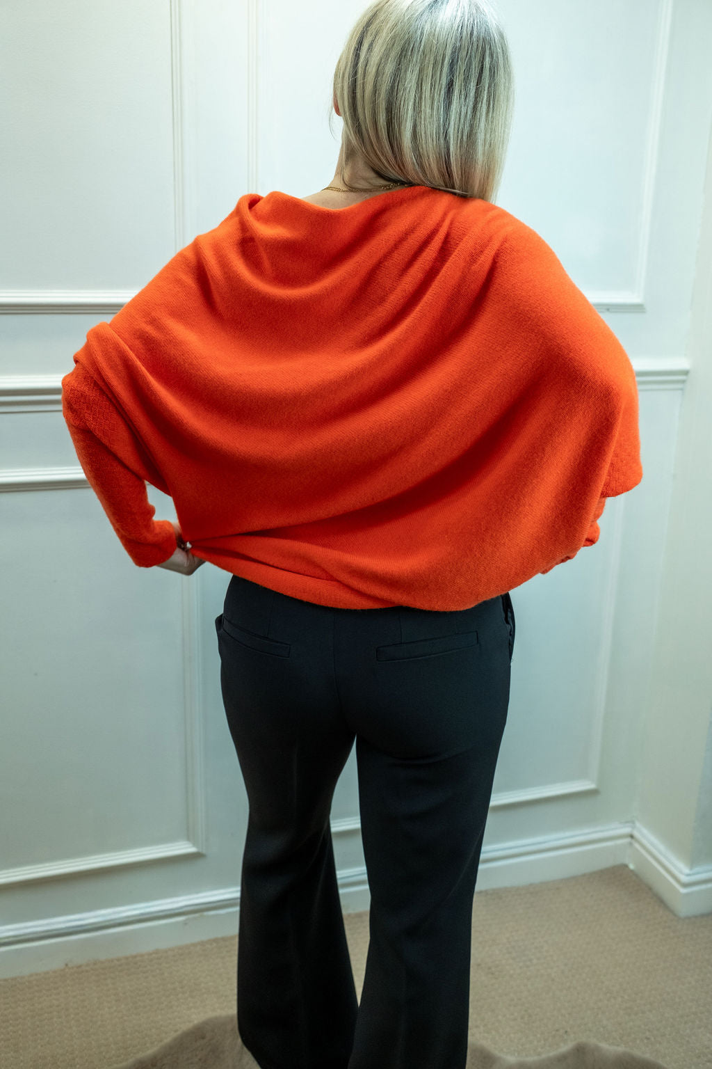 Asymmetric Knit, Orange