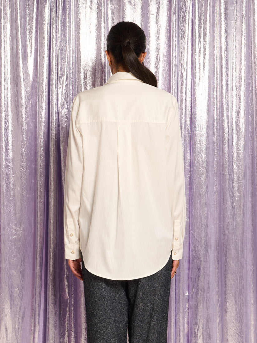 Fallon Tassel Shirt, Pearl Ivory