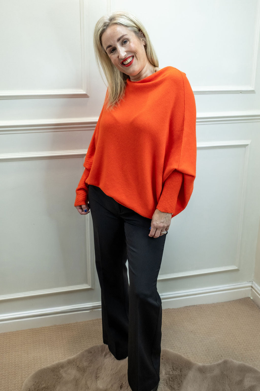 Asymmetric Knit, Orange