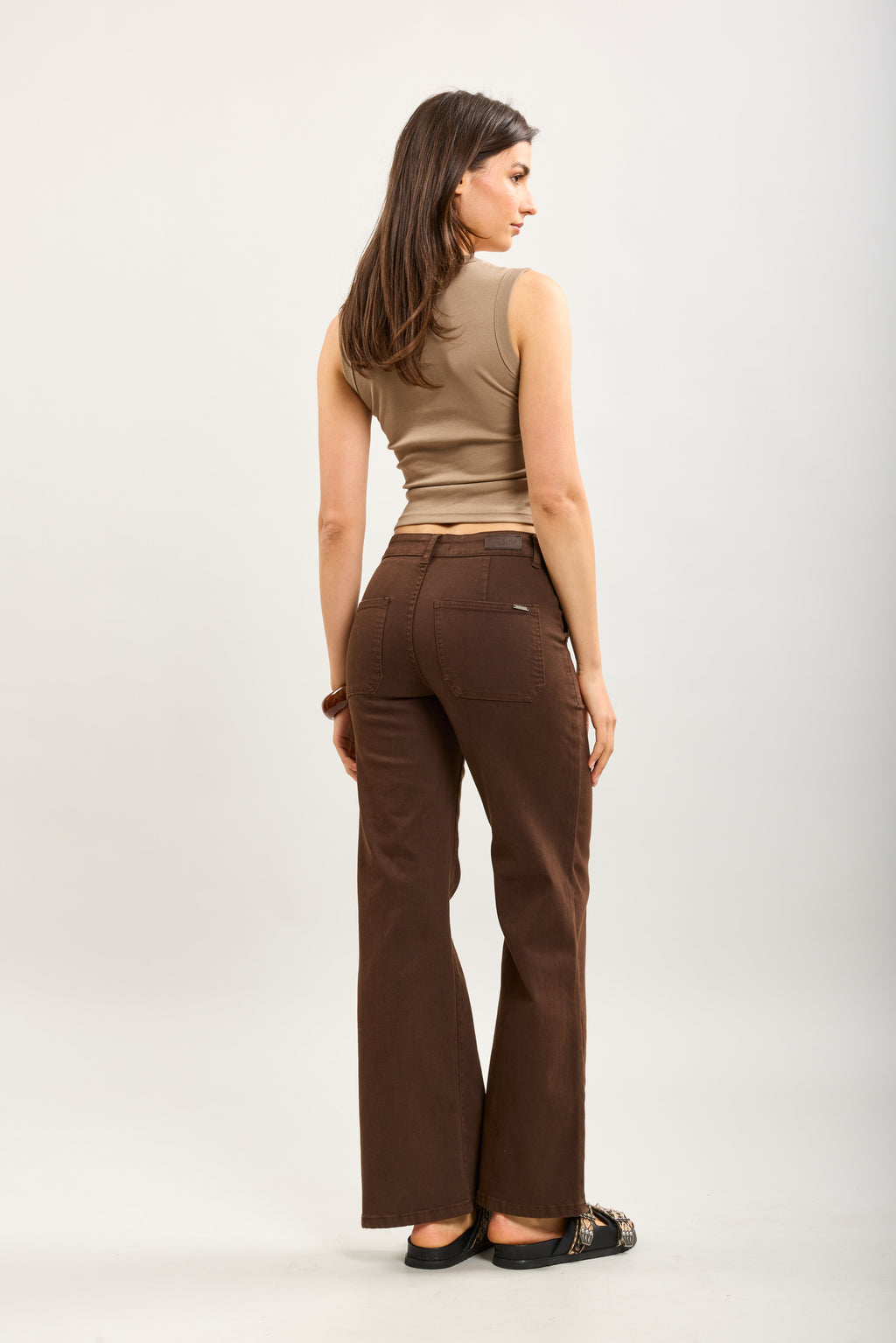 Alder Jean - Wide Leg, Chocolate