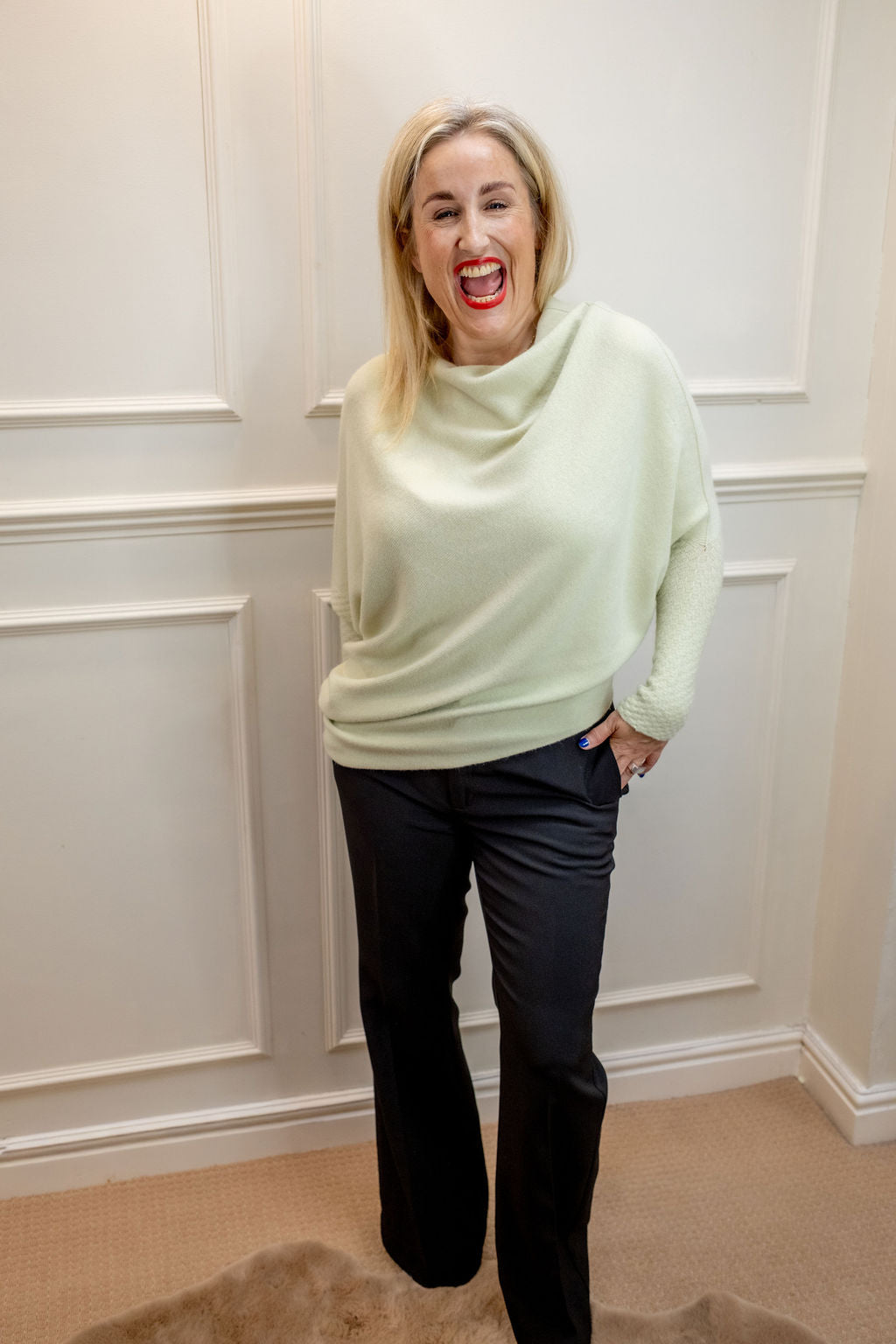 Asymmetric Knit, Pistachio