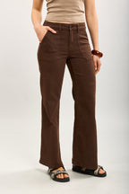 Alder Jean - Wide Leg, Chocolate