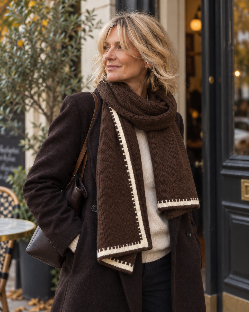 Celia Scarf, Chocolate Brown