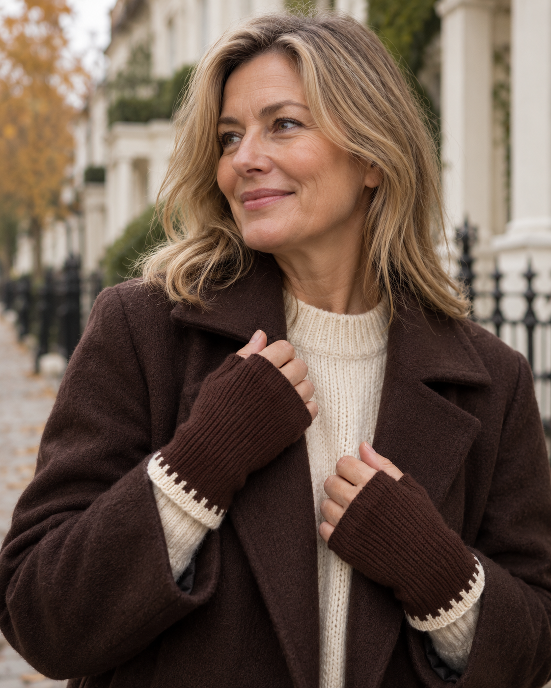 Celia Handwarmers, Chocolate Brown