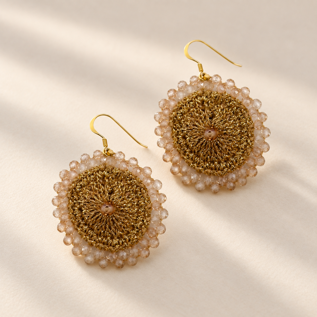 Sol Earring, Champagne Quartz