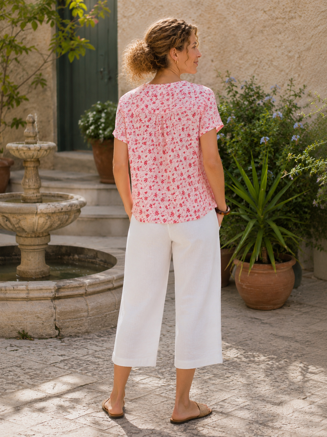 Easy Blouse, Dot Branch Pink