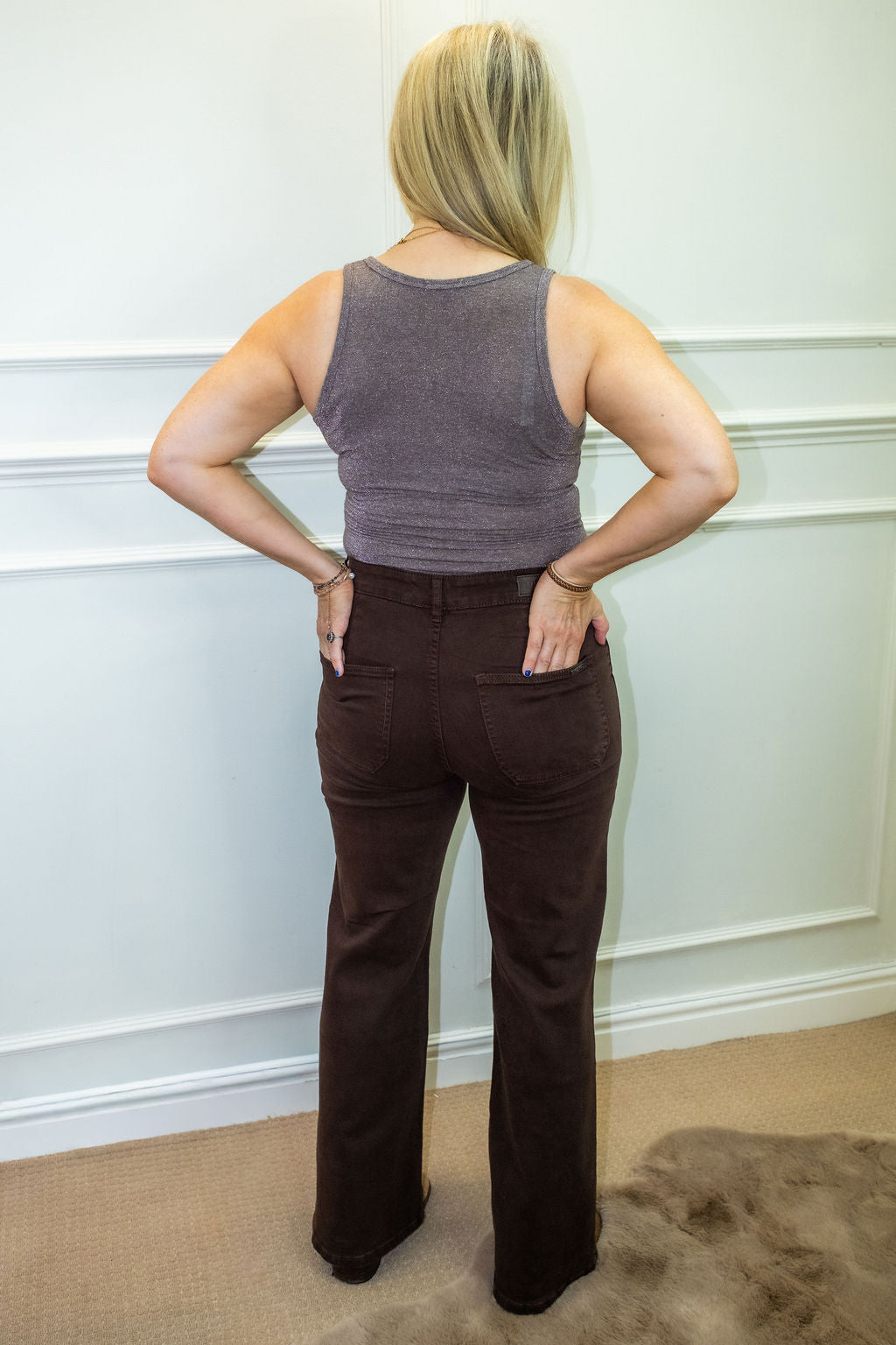 Alder Jean - Wide Leg, Chocolate