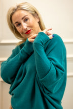 Asymmetric Knit, Teal