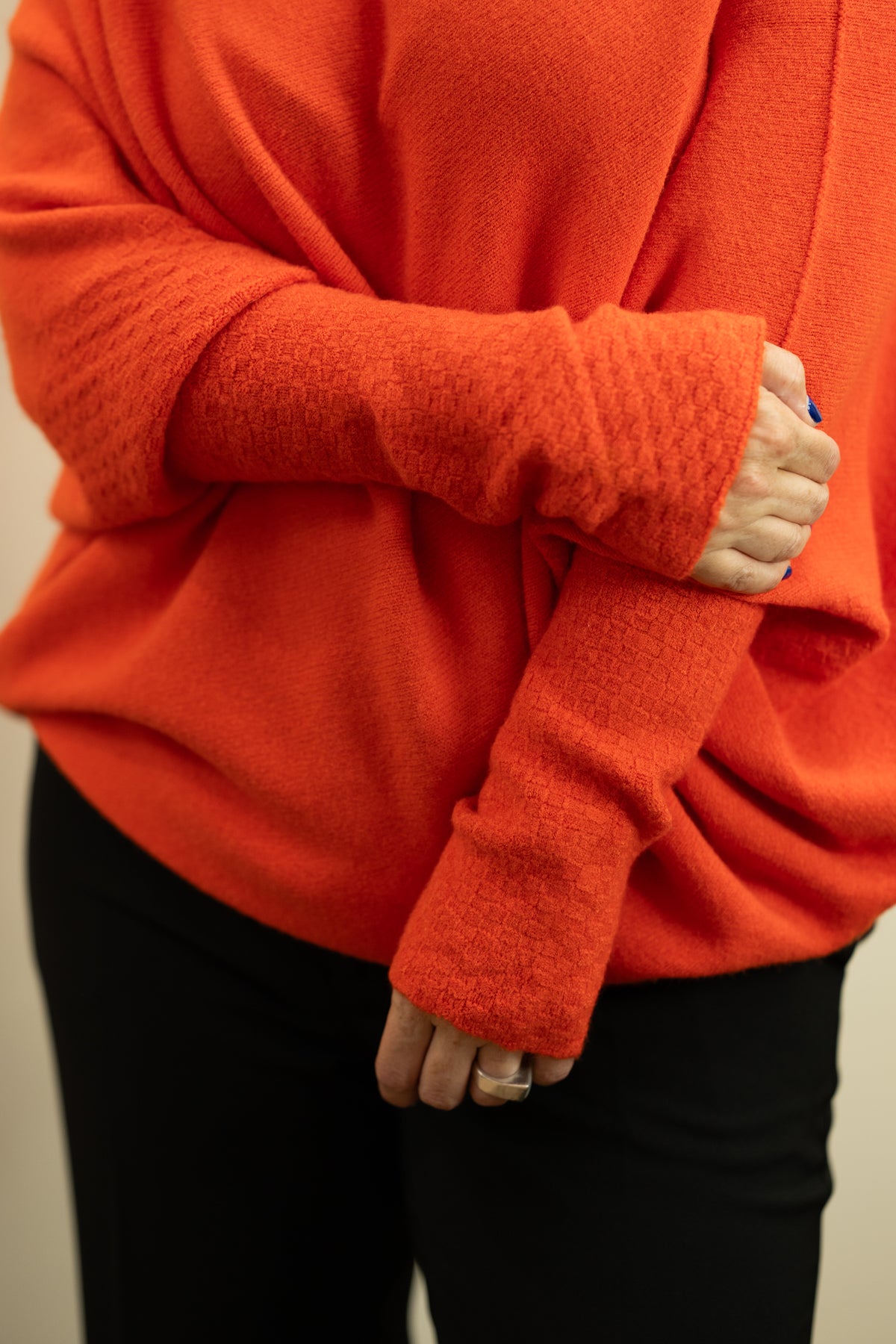 Asymmetric Knit, Orange