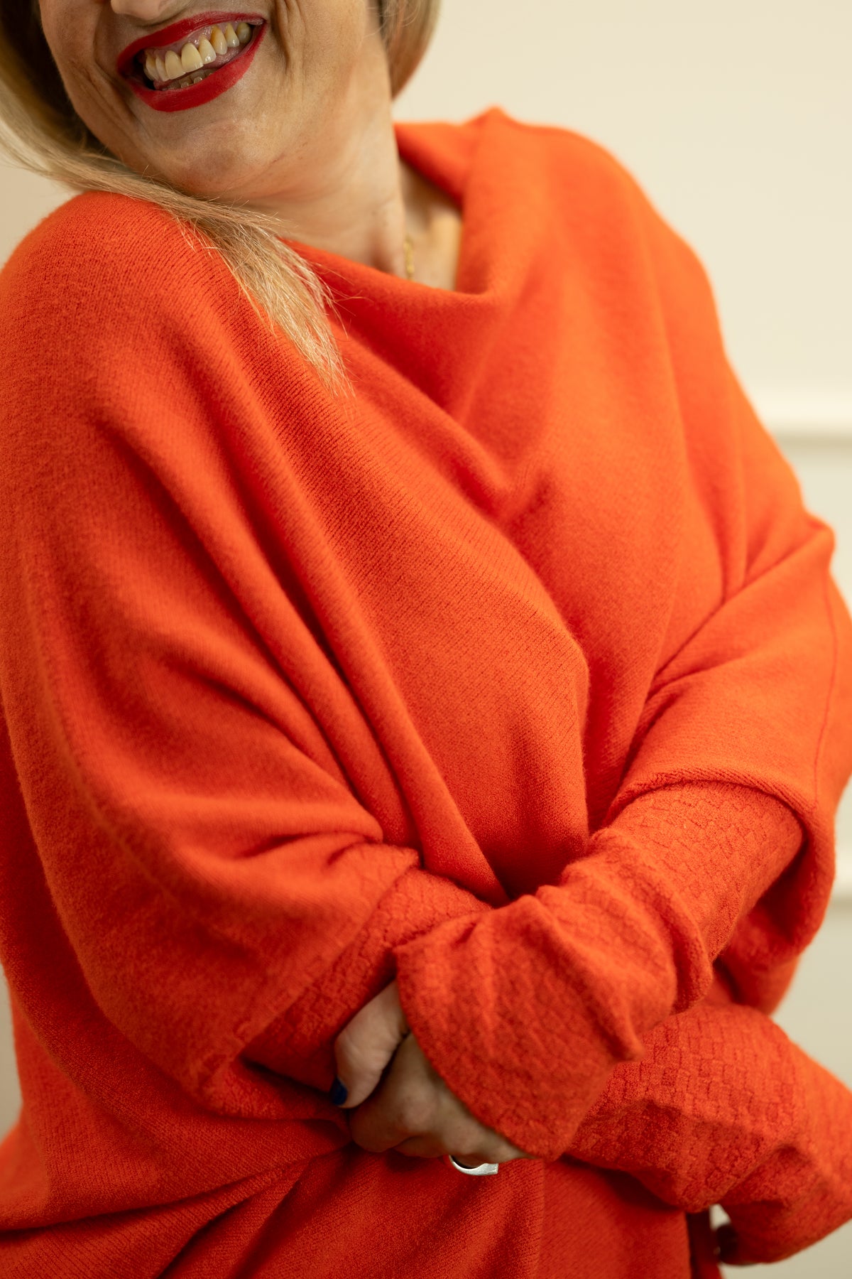 Asymmetric Knit, Orange