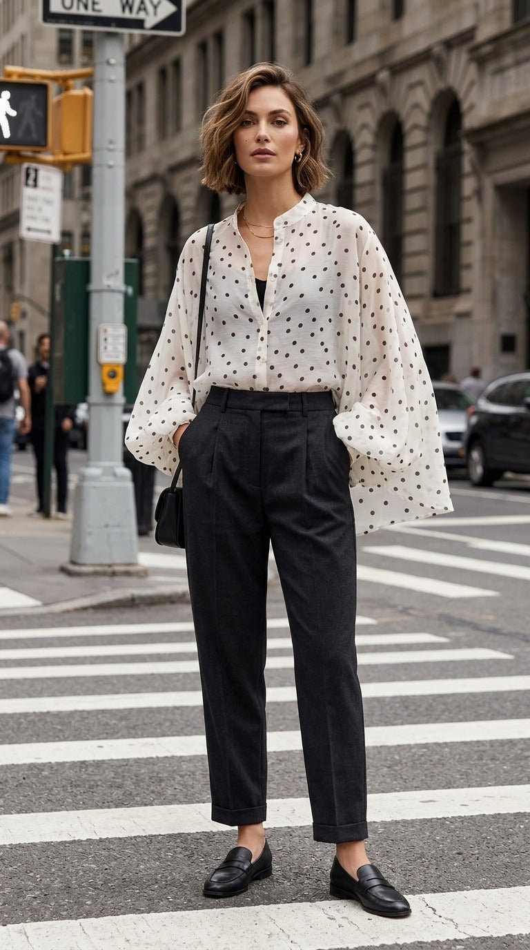Amila Dotty Shirt, Off-White
