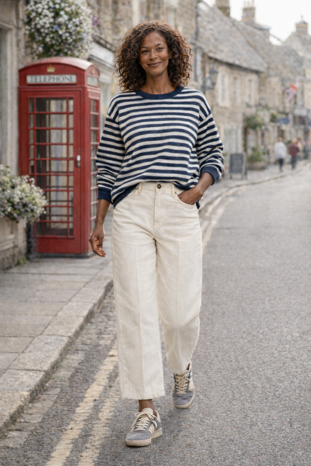 Dasik Cropped Trousers, Marshmallow