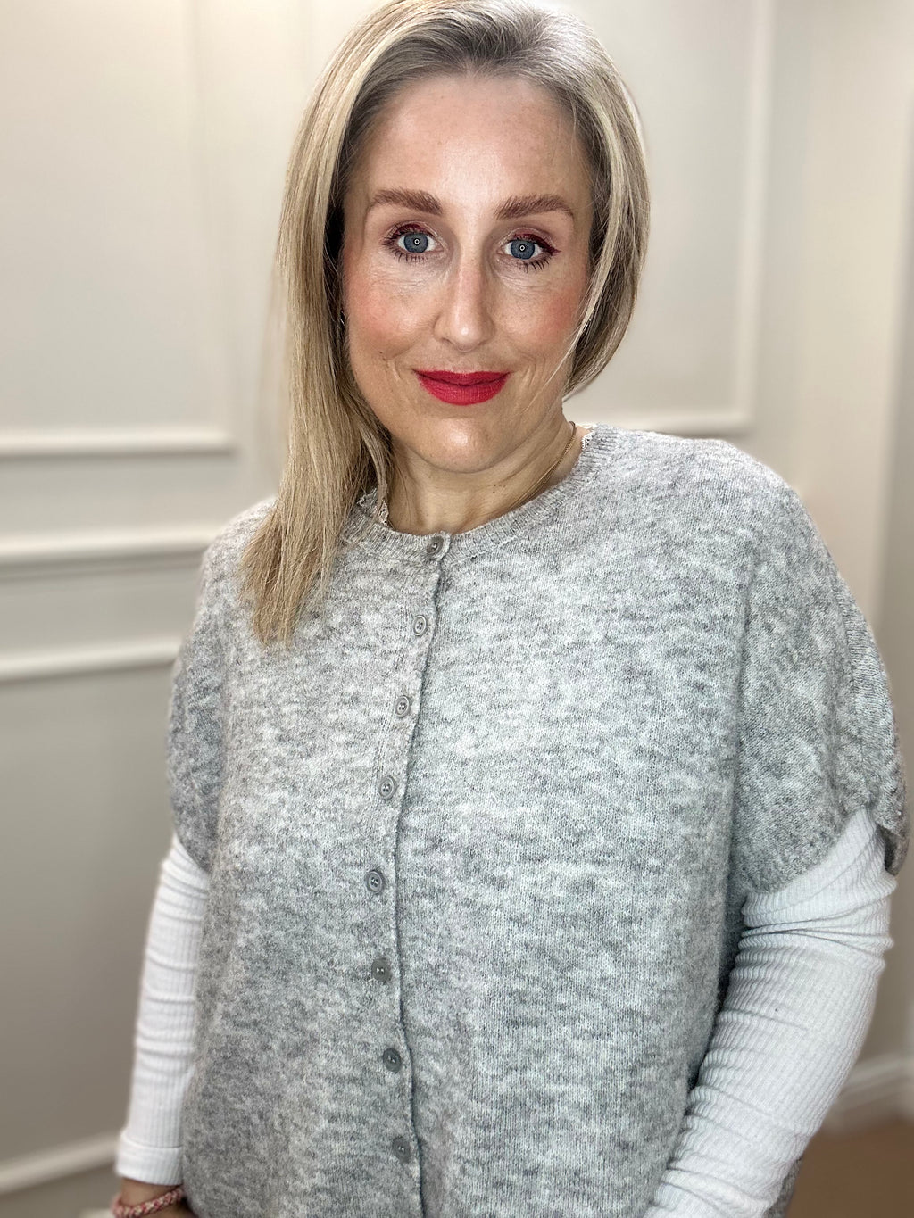 Sanny Cardigan,Light Grey Melange