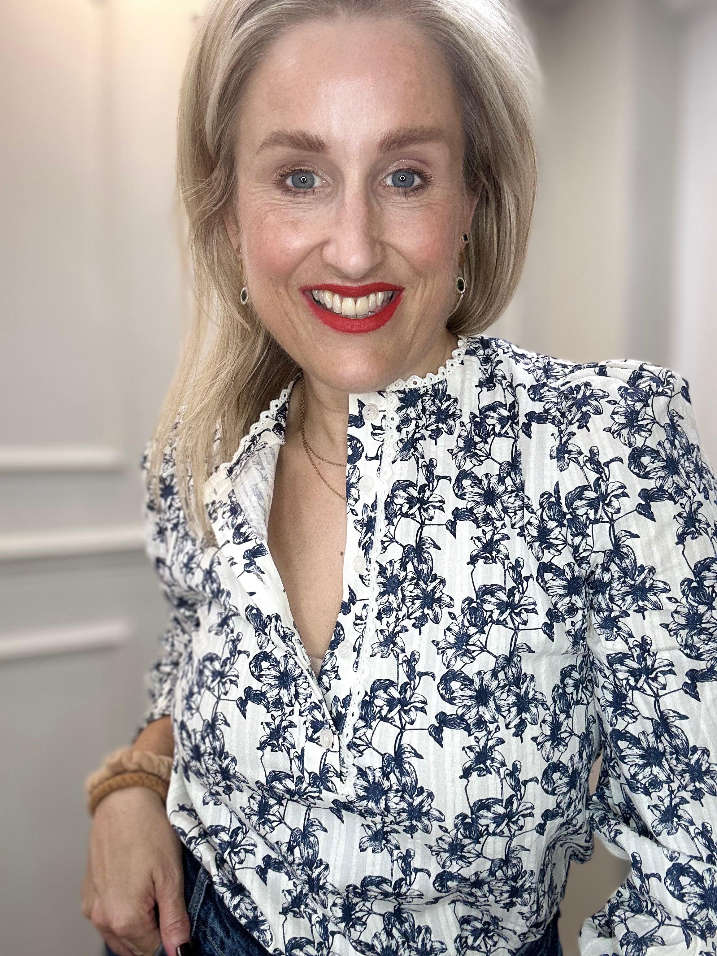 Jesse Blouse, Spring Flowers