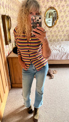 Josie Blouse, Multicolour Stripe