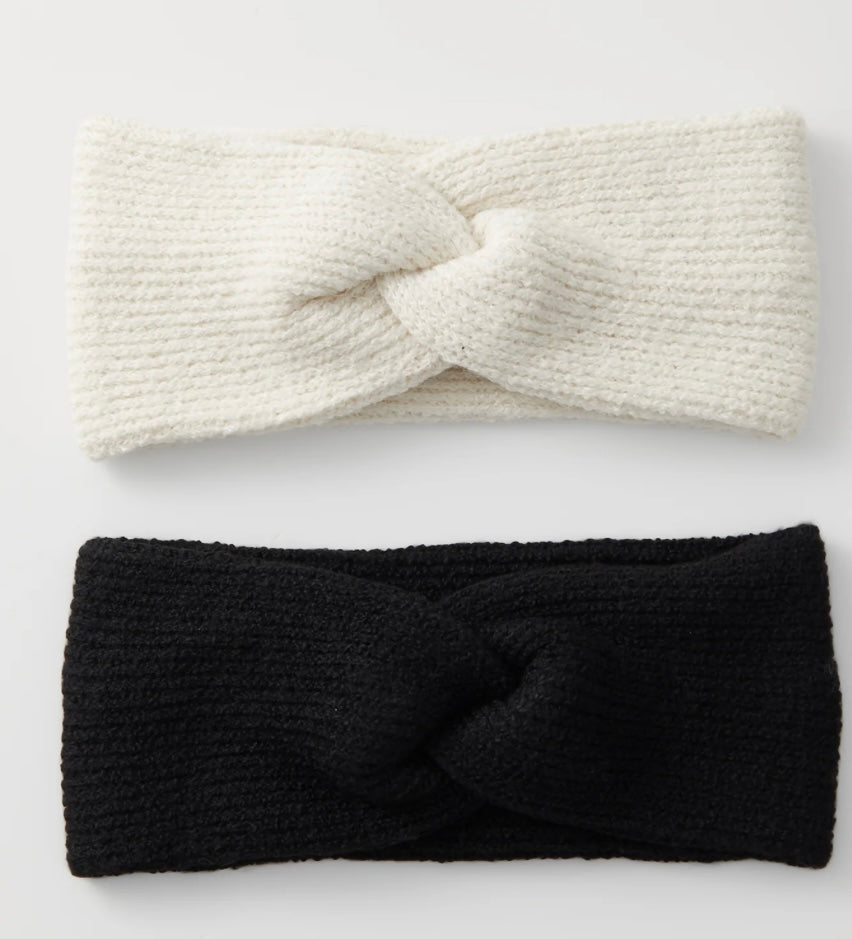 Benilla Headband 2-Pack, Cream & Black