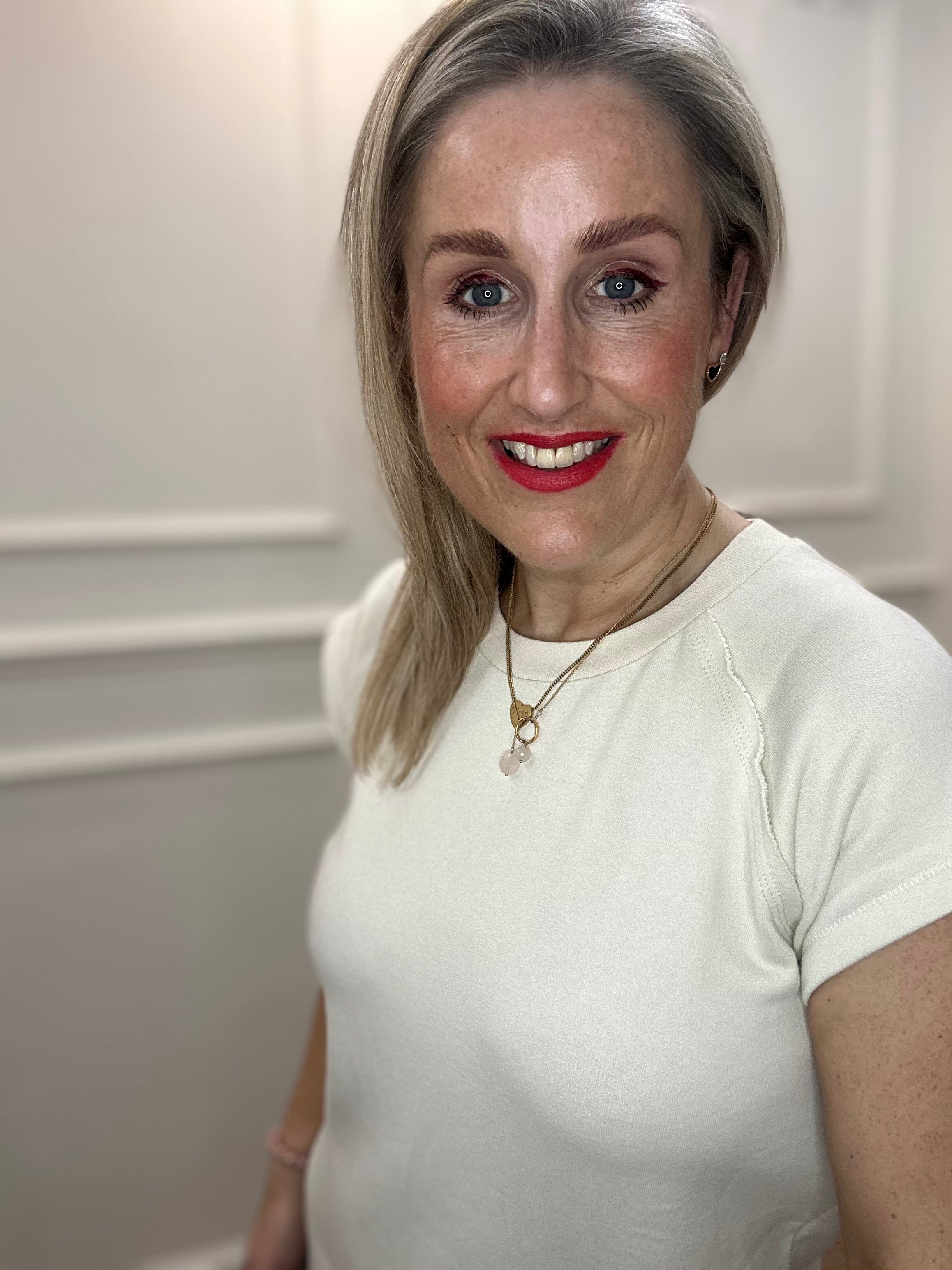 Sara Dress, Almond Milk