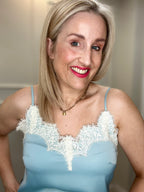 Pia Contrast Camisole, Light Blue