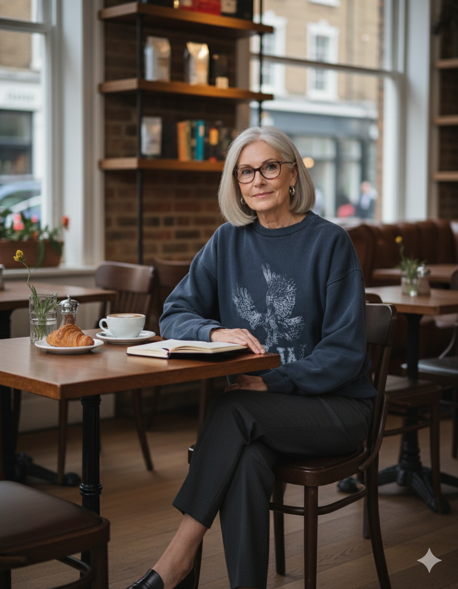 Diego Sweatshirt, Dark Grey Random Wash