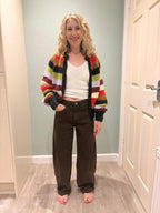 Raglan Campo Knit Cardigan, Multicolour Stripe