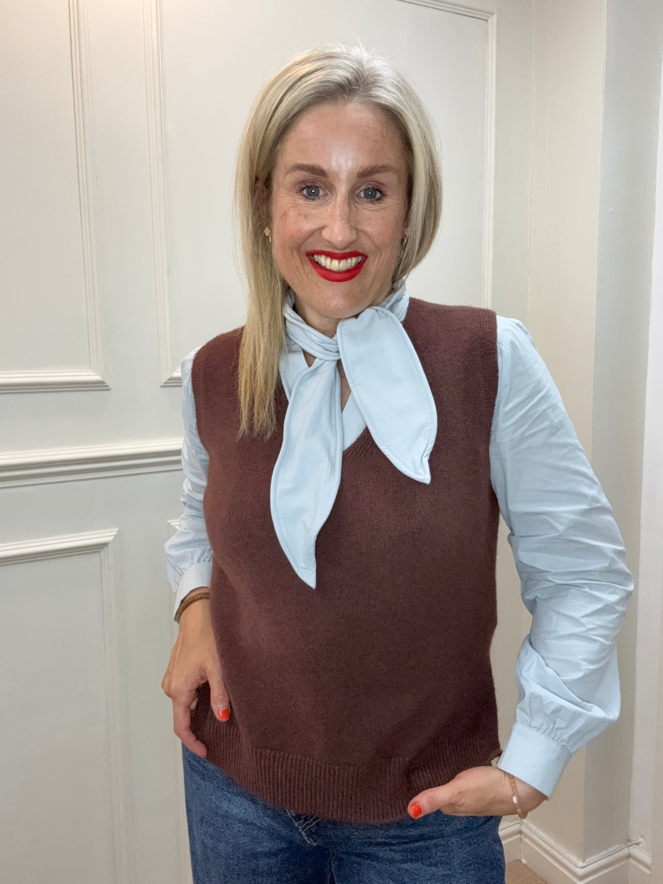 Sofia Shirt, Light Blue