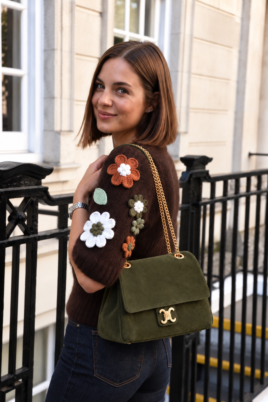 Legenda Suede Bag, Olive