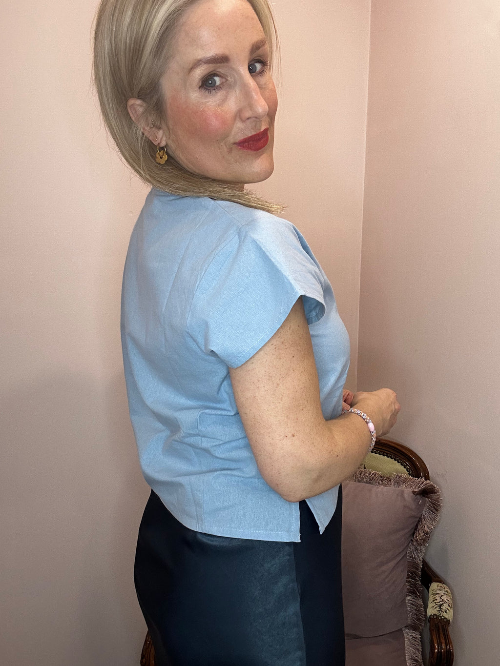 Felicia Shirt, Powder Blue