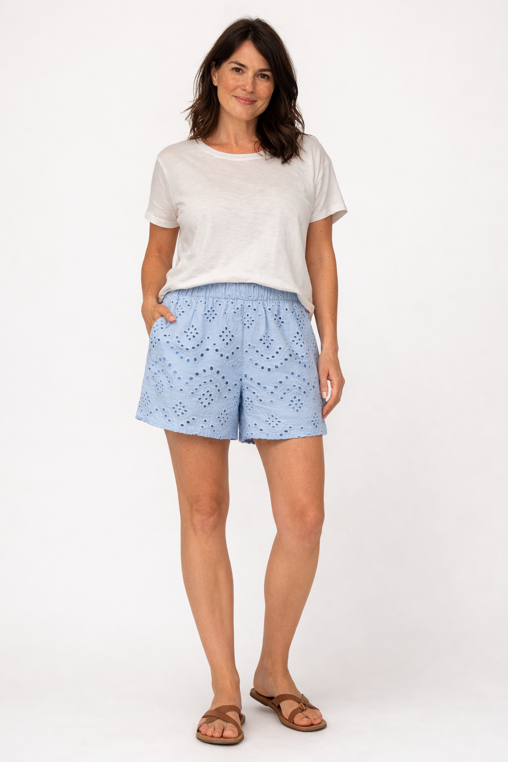 Vilde Shorts, Cashmere Blue
