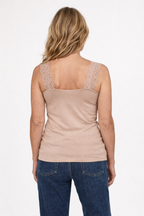 Barbera Lacy Top, Warm Taupe