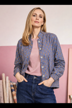 Luna Reversible Bomber Jacket, Blue Mist