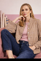 Luna Reversible Bomber Jacket, Blue Mist