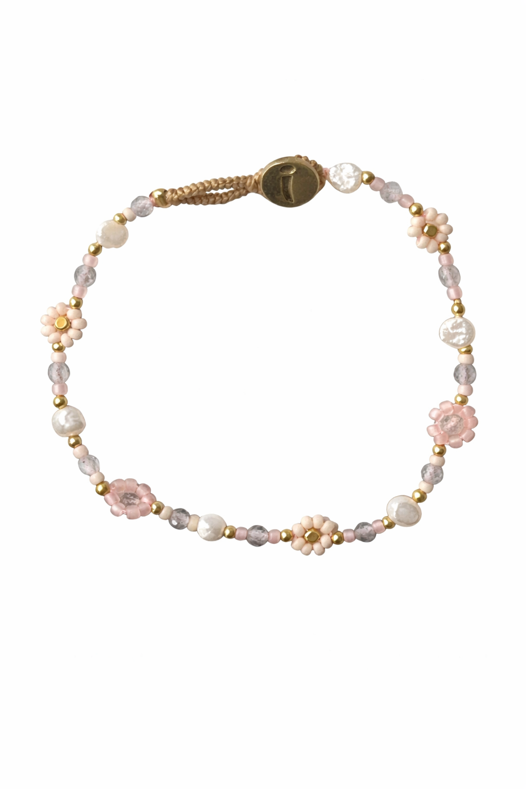 Lulu Flower Bracelet, Tea Rose