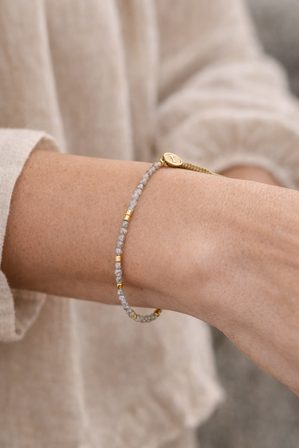 Lulu Stone Dot Labradorite Bracelet